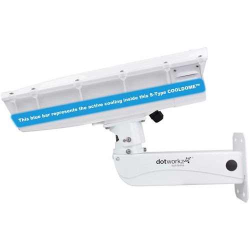Dotworkz S-Type COOLDOME 12 VDC Active Cooling Camera Enclosure with Stainless Steel Arm