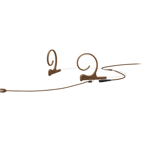 DPA Microphones 4166 CORE+ Slim Omnidirectional Flex Headset Microphone with 110mm Boom and TA4F Adapter (Brown)