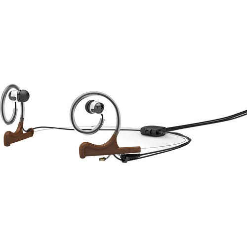 DPA Microphones d:fine Dual-Ear Headset Mount with Dual In-Ear Monitor and Monitor Cable (Brown)