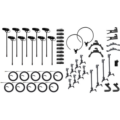 DPA Microphones 4099 CORE+ Classic Touring Kit with 10 Mics & Accessories in Cardboard Box (Loud SPL)