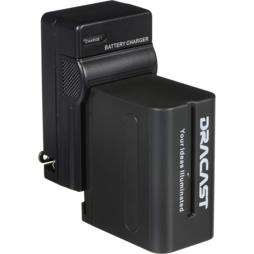Dracast 1 x NP-F 6600mAh Battery and 1 x Charger Kit