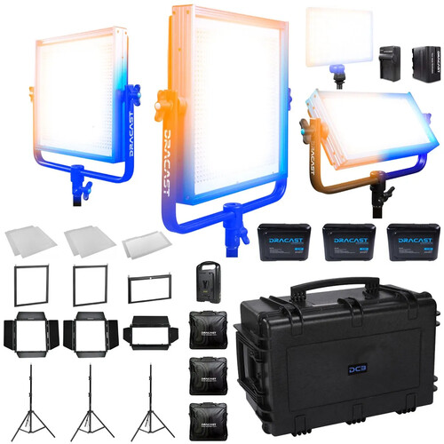 Dracast Pro Series Bi-Color LED Light Panel (V-Mount ENG 4-Light Kit)
