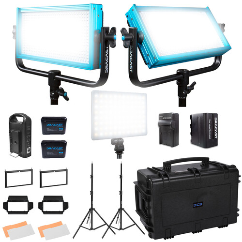 Dracast Pro Series Daylight LED Light Panel (Gold Mount Interview 3-Light Kit)