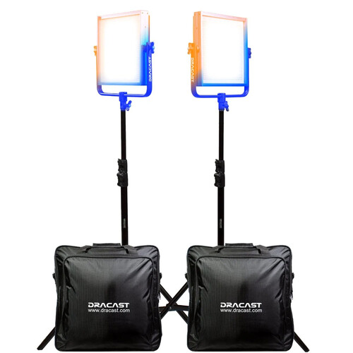 Dracast Pro Series LED1000 Bi-Color LED Light Panel (V-Mount Interview 2-Light Kit)