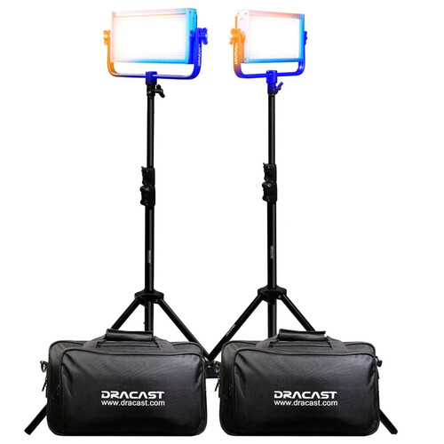Dracast Pro Series LED500 Bi-Color LED Light Panel (V-Mount Interview 2-Light Kit)