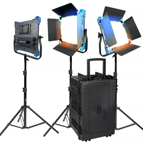 Dracast Pro Series II LED1000 Bi-Color LED Light Panel (3-Light Kit&nbspGold&nbspMount)