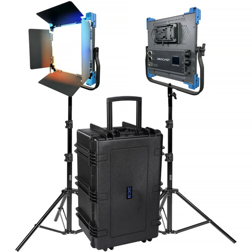 Dracast Pro Series II LED1000 Bi-Color LED Light Panel (2-Light Kit&nbspV-Mount)