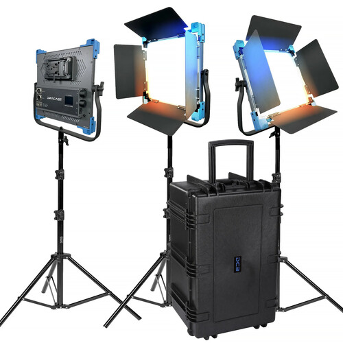 Dracast Pro Series II LED1000 Bi-Color LED Light Panel (3-Light Kit&nbspV-Mount)