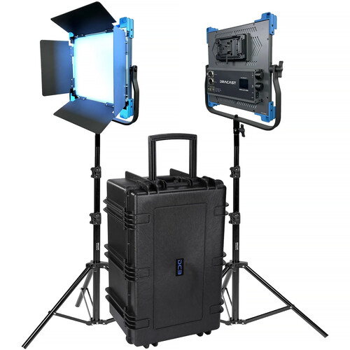 Dracast Pro Series II LED1000 Daylight LED Light Panel (2-Light Kit&nbspV-Mount)