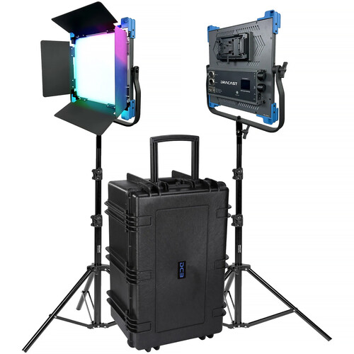 Dracast Pro Series II LED1000 RGB LED Light Panel (2-Light Kit&nbspV-Mount)