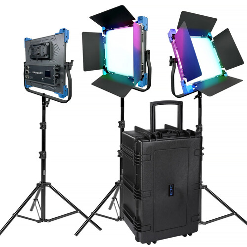 Dracast Pro Series II LED1000 RGB LED Light Panel (3-Light Kit&nbspV-Mount)