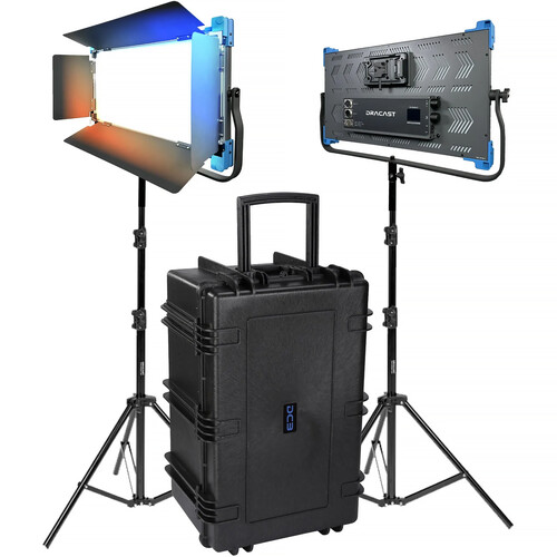 Dracast Pro Series II LED2000 Bi-Color LED Light Panel (2-Light Kit&nbspV-Mount)