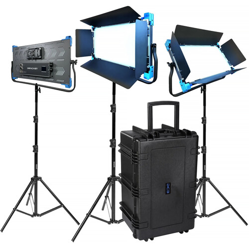 Dracast Pro Series II LED2000 Daylight LED Light Panel (3-Light Kit&nbspV-Mount)