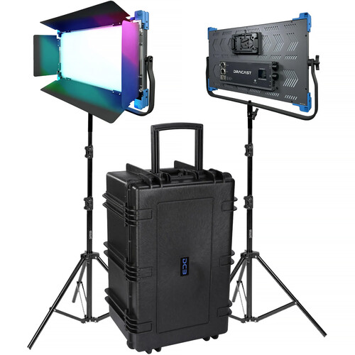 Dracast Pro Series II LED2000 RGB LED Light Panel (2-Light Kit&nbspV-Mount)