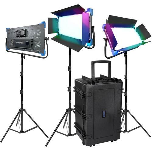 Dracast Pro Series II LED2000 RGB LED Light Panel (3-Light Kit&nbspV-Mount)