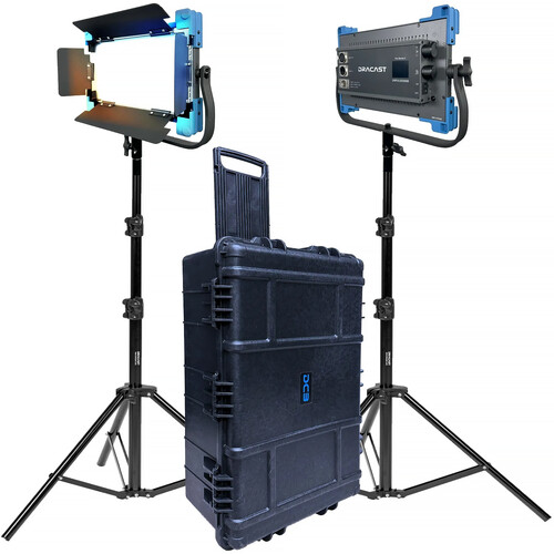 Dracast Pro Series II LED500 Bi-Color LED Light Panel (2-Light Kit&nbspGold&nbspMount)
