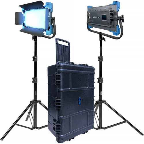 Dracast Pro Series II LED500 Daylight LED Light Panel (2-Light Kit&nbspGold&nbspMount)