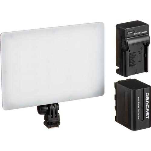 Dracast LED240 X Series Bi-Color On-Camera LED Light with App Control Battery & Charger