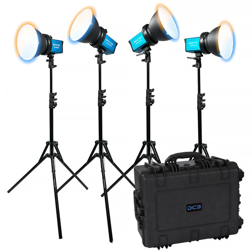 Dracast X Series M80B Bi-Color LED Monolight (V-Mount 4-Light Kit with Hard Case)