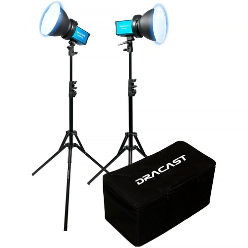 Dracast X Series M80D Daylight LED Monolight (V-Mount 2-Light Kit with Nylon Case)