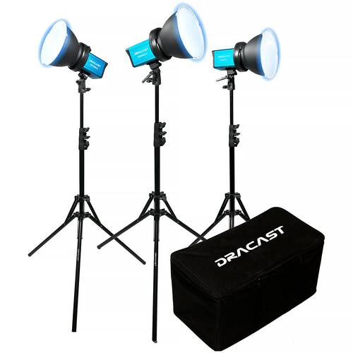 Dracast X Series M80D Daylight LED Monolight (V-Mount 3-Light Kit with Nylon Case)
