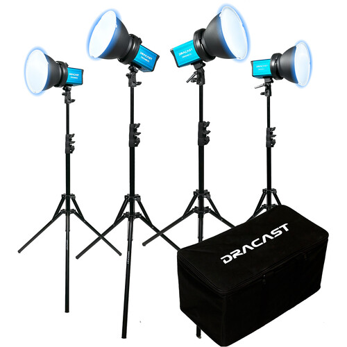 Dracast X Series M80D Daylight LED Monolight (V-Mount 4-Light Kit with Nylon Case)