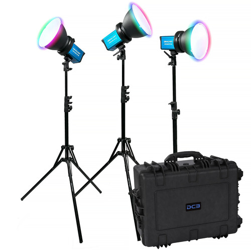 Dracast X Series M80RGB RGB LED Monolight (V-Mount 3-Light Kit with Hard Case)