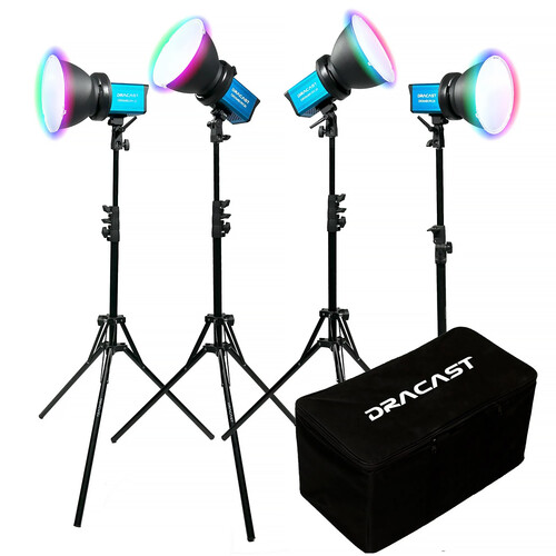 Dracast X Series M80RGB RGB LED Monolight (V-Mount 4-Light Kit with Nylon Case)