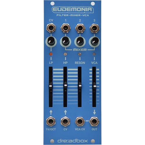 Dreadbox Chromatic Eudemonia Eurorack Module Dual Filter 3-Input Mixer and VCA (10 HP)