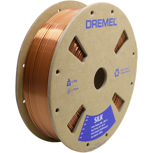 Dremel 3D 1.75mm Silk PLA Filament (0.75kg Copper)