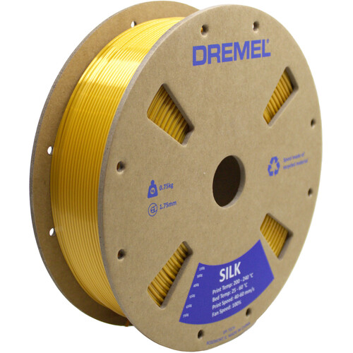Dremel 3D 1.75mm Silk PLA Filament (0.75kg Gold)