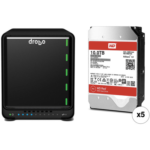 Drobo 5D 50TB Professional Storage Array Kit with WD NAS Drives