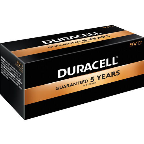 Duracell MN1604 9V Alkaline Battery (12-
