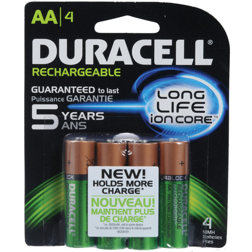 Duracell AA NiMH PreCharged Rechargeable Batteries DX1500B4N