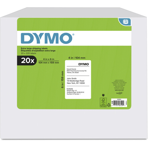 Dymo Extra Large Shipping Labels for Lab