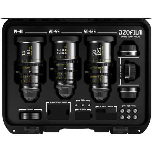 DZOFilm Pictor T2.8 Super35 Zoom 3-Lens Bundle (PL & EF Mount Black)