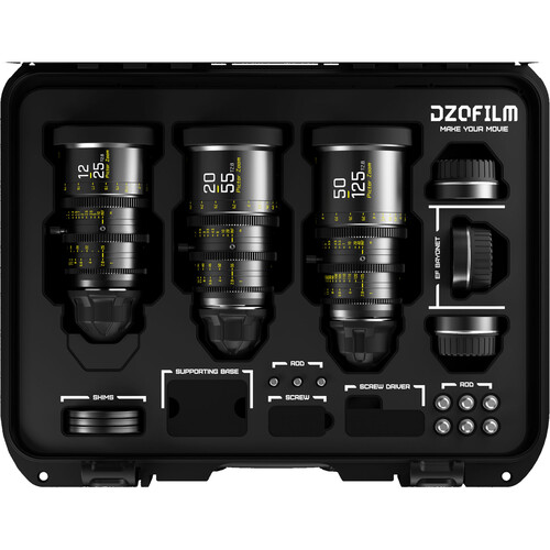 DZOFilm Pictor T2.8 Super35 Zoom 3-Lens Kit (PL & EF Mount Black)