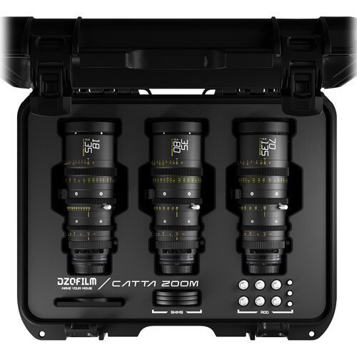 DZOFilm Catta FF 18-35/35-80/70-135mm T2.9 Cine 3-Lens Bundle (Sony E Black)