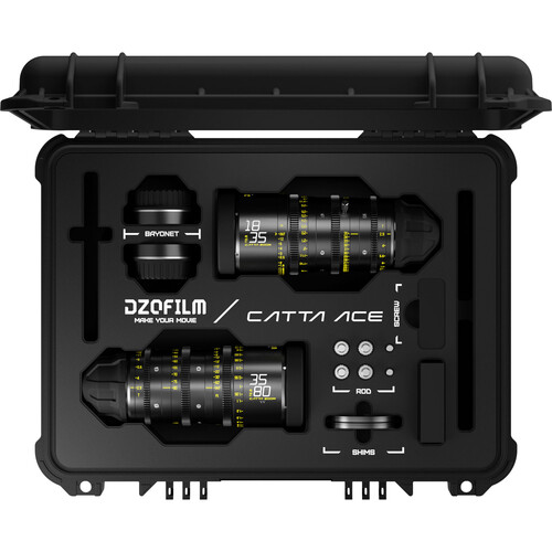 DZOFilm Catta Ace FF 18-35/35-80mm T2.9 Cine 2-Lens Bundle (PL/EF Black)