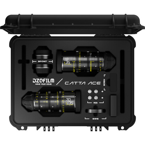 DZOFilm Catta Ace FF 18-35/70-135mm T2.9 Cine 2-Lens Bundle (PL/EF Black)
