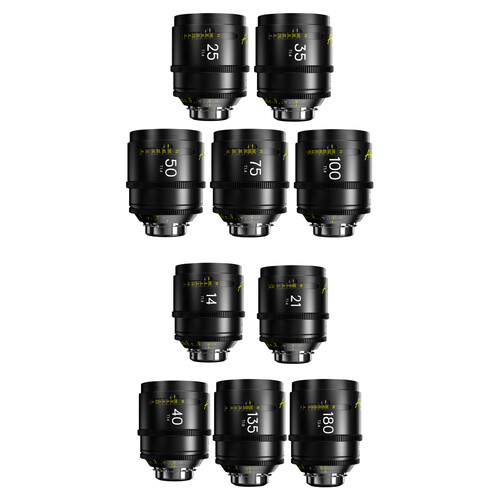 DZOFilm Arles FF/VV 10-Lens 14/21/25/35/40/50/75/100/135/180mm Set (ARRI PL)