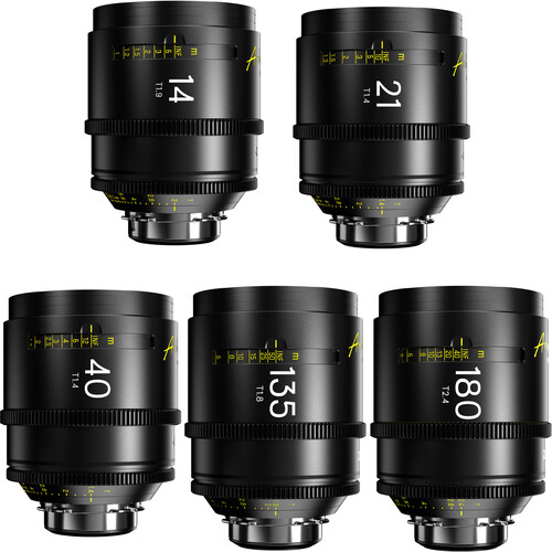 DZOFilm Arles FF/VV Prime Cine 5-Lens 14/21/40/135/180mm Set (ARRI PL)