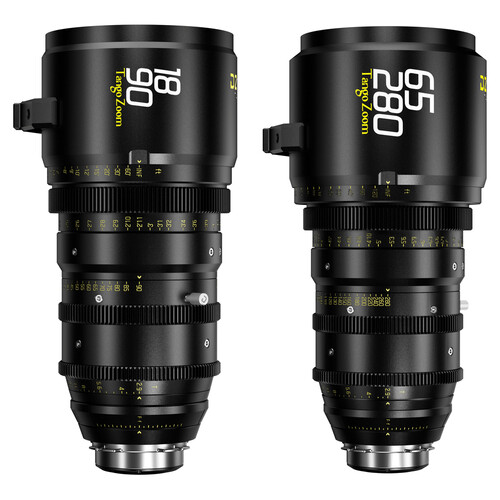 DZOFilm Tango 18-90mm T2.9 & 65-280mm T2.9-4 S35 Zoom Lens Bundle (ARRI PL & Canon EF Feet)