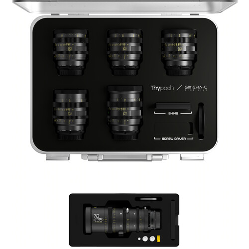 DZOFilm Thypoch Simera-C 5-Lens Kit & Catta 70-135mm Zoom Bundle (Sony E)