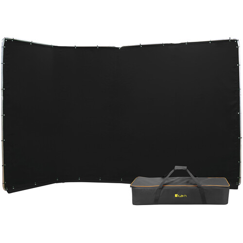 ikan Portable Panoramic Backdrop Screen (Black 13.1 x 7.8')