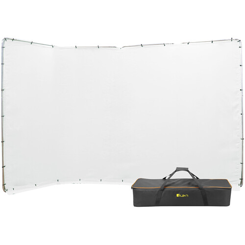 ikan Portable Panoramic Backdrop Screen (White 13.1 x 7.8')