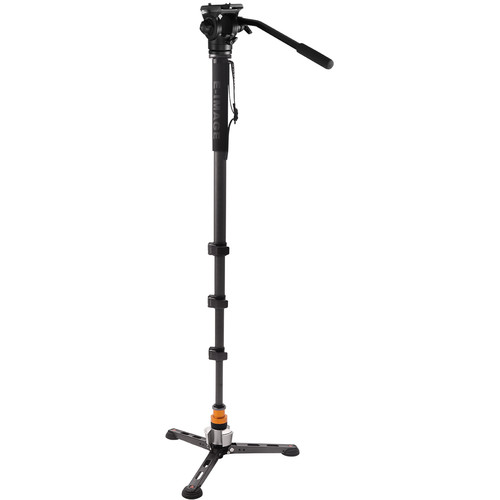 E-Image MCF700 4 Stage Carbon Fiber Monopod With 610FH Fluid Head