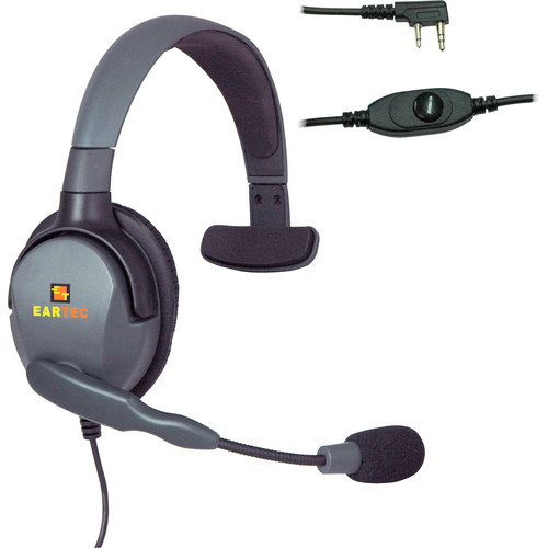 Eartec Max 4G Single-Ear Wired Headset with 2-Pin Molded Connector for Kenwood Systems