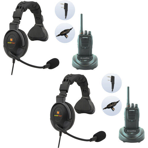 Eartec 2 x SC-1000 Radios with 2 x Proline Single Inline PTT Headsets
