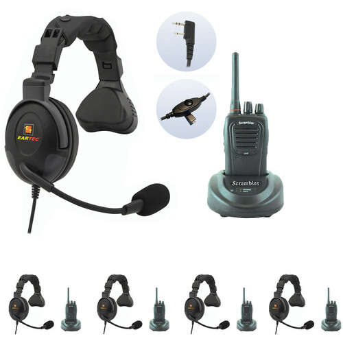 Eartec 5 x SC-1000 Radios with 5 x Proline Single Inline PTT Headsets